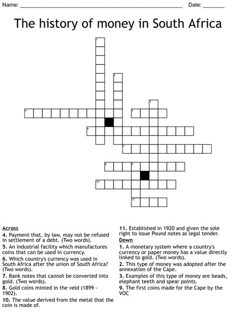 south african currency crossword clue